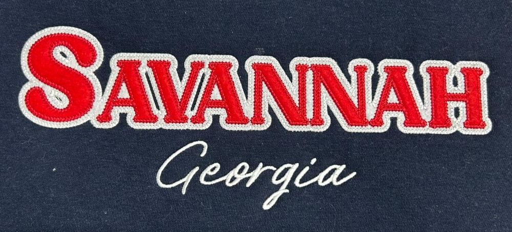 Double layer twill applique lettering